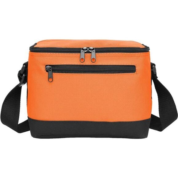 Lunch Bag, 600D Poly Small 6 Can Insulated Reusable Lunch Cooler Bag